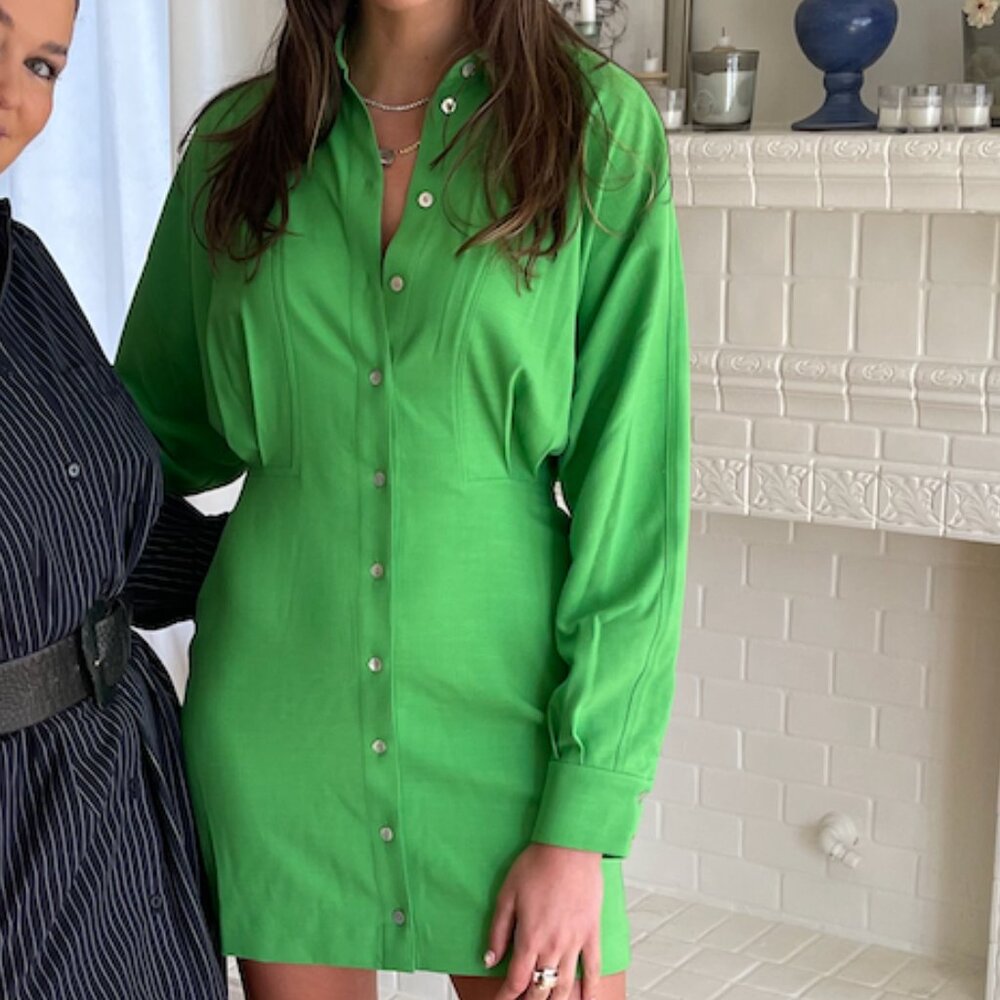 & Other Stories Key Lime Long Sleeved Dress